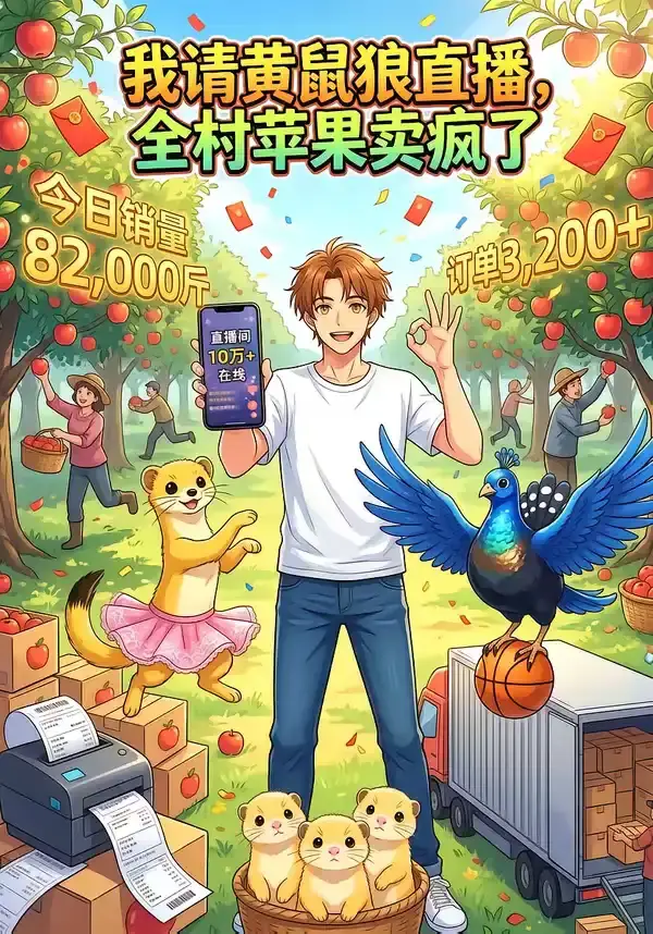 我请黄鼠狼直播，全村苹果卖疯了(全集)